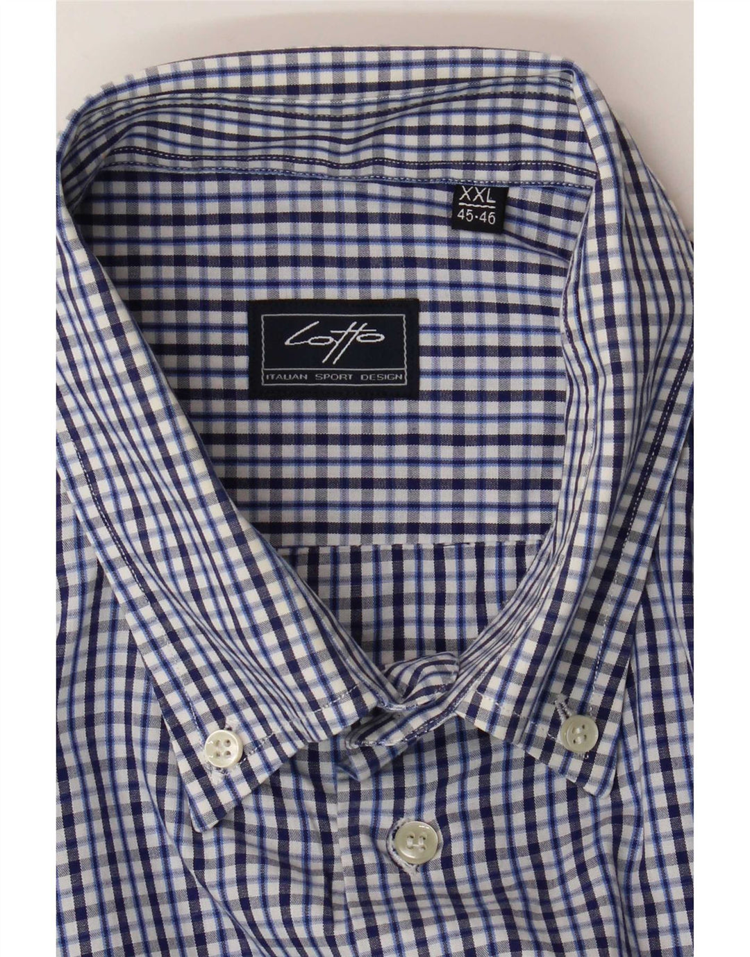 Lotto Herreskjorte str. 45/46 2XL Blå Gingham