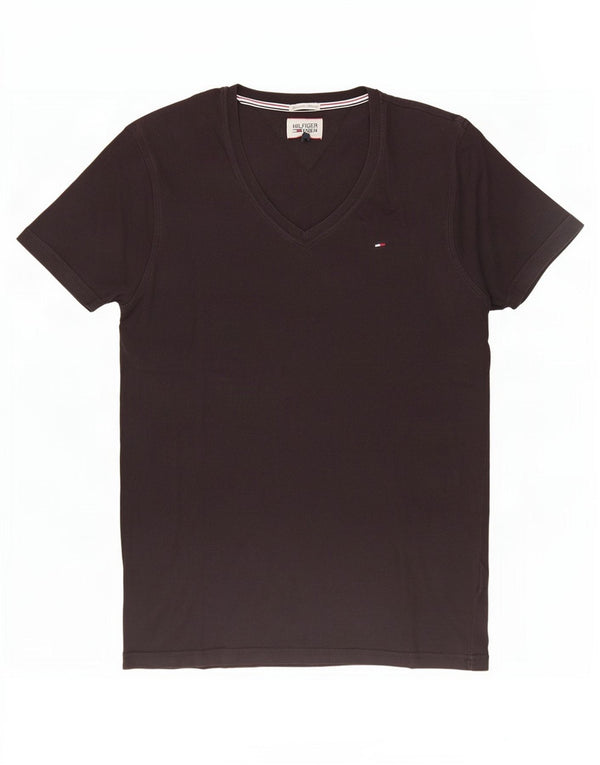 Tommy Hilfiger Herre T-Shirt Top Medium Sort Bomuld