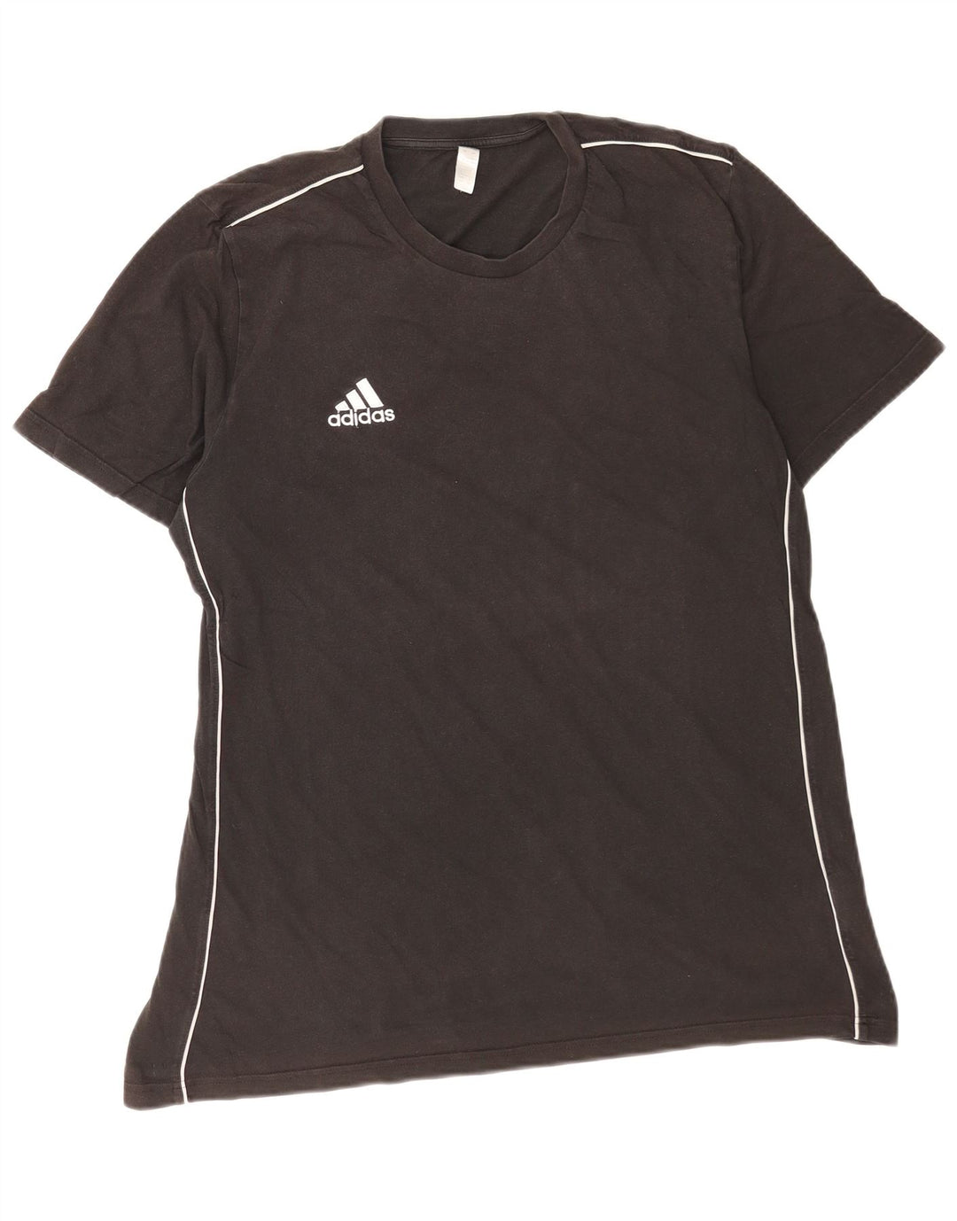 Adidas Herre T-Shirt Top Stor Sort Bomuld