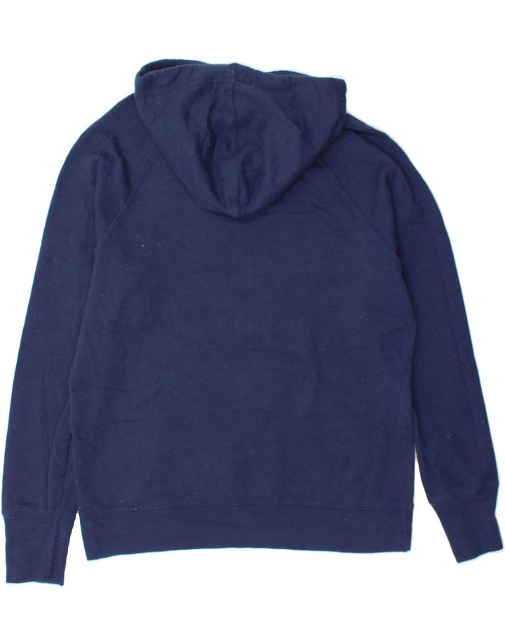 CHAMPION Womens Graphic Hoodie Jumper UK 14 Medium Navy Blue Vintage Champion and Second-Hand Champion from Messina Hembry 