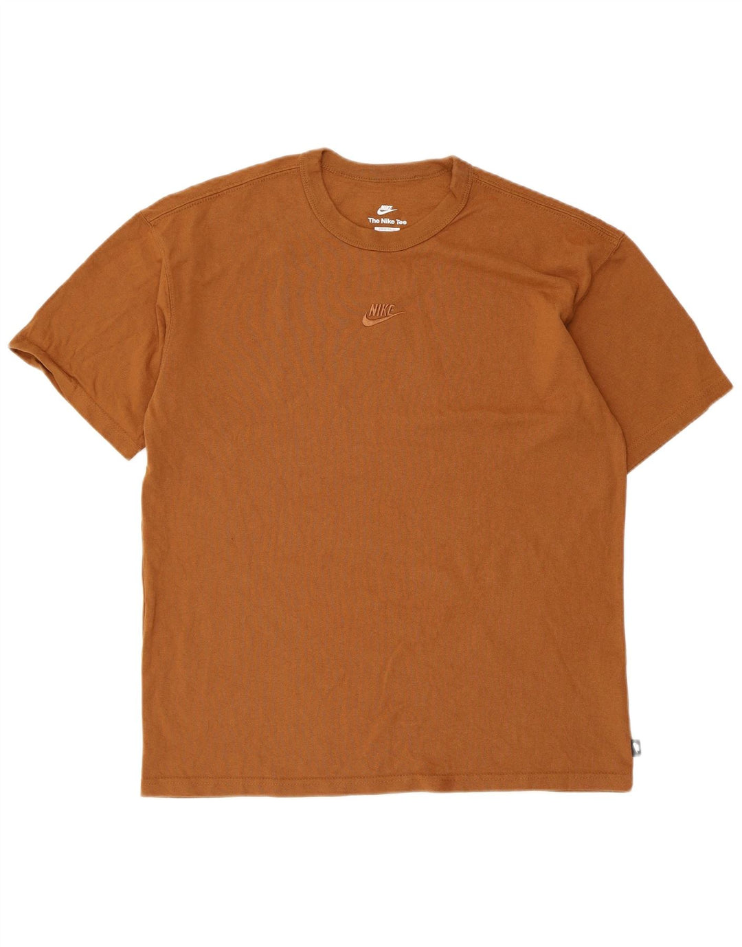 Nike Herre Loose Fit T-shirt Top Medium Brun Bomuld