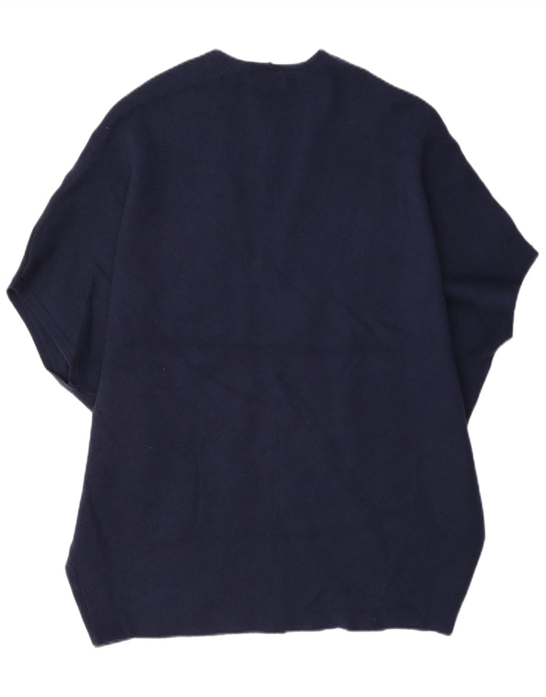 White Stuff Womens Poncho Cardigan Sweater UK 12 Medium Navy Blue Polyester
