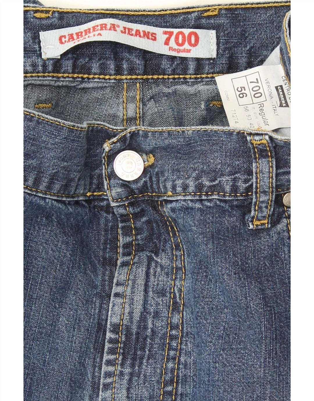 Carrera Mens 700 Regular Fit Straight Jeans W40 L30 Blå