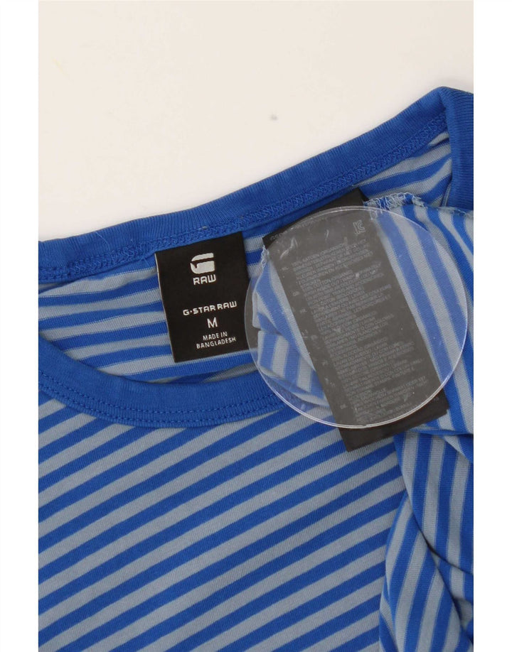 G-Star T-shirt top mellemblå nålestribet bomuld