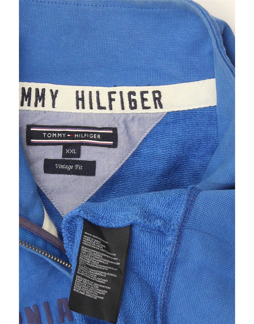 Tommy Hilfiger Herre grafisk træningsdragt Topjakke 2XL Blå Bomuld