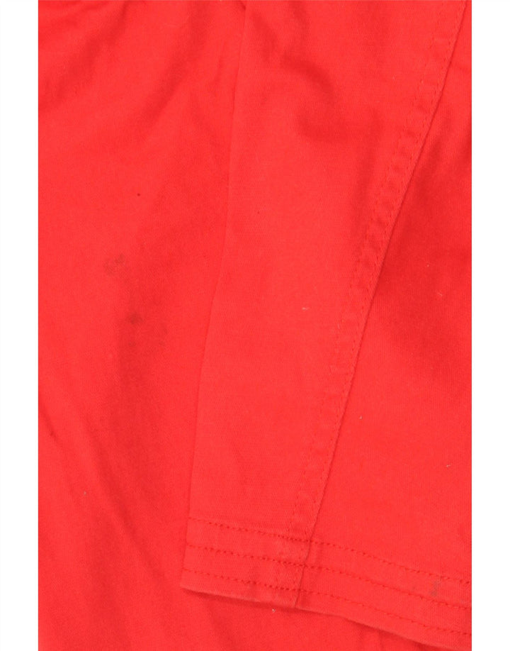 Vintage dame 6-knaps blazerjakke UK 12 Medium rød bomuld