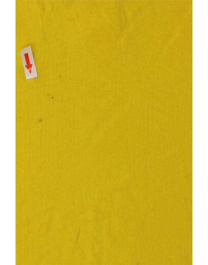 Fila Herre Grafisk T-Shirt Top Lille Gul Bomuld