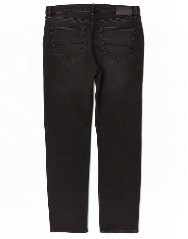 Marks & Spencer Herre Tapered Jeans W38 L33 Sort Bomuld