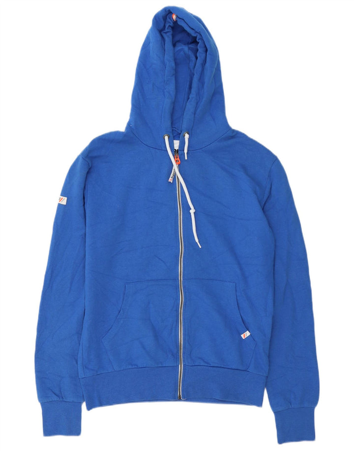 Superdry Hættetrøje med lynlås til mænd mellemblå bomuld