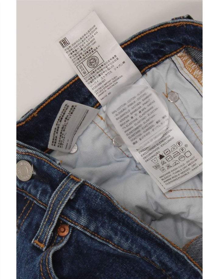 Levi's Womens 501 denimshorts W25 XS blå bomuld
