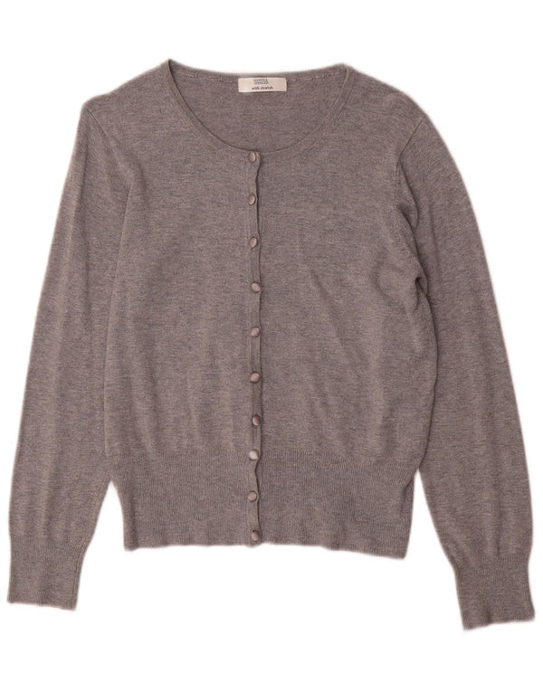 Marks & Spencer Dame Stretch Cardigan Sweater UK 10 Small Grey Flecked
