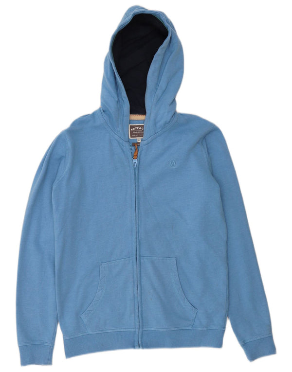 Fat Face Boys Grafisk hættetrøje med lynlås 12-13 år Blå