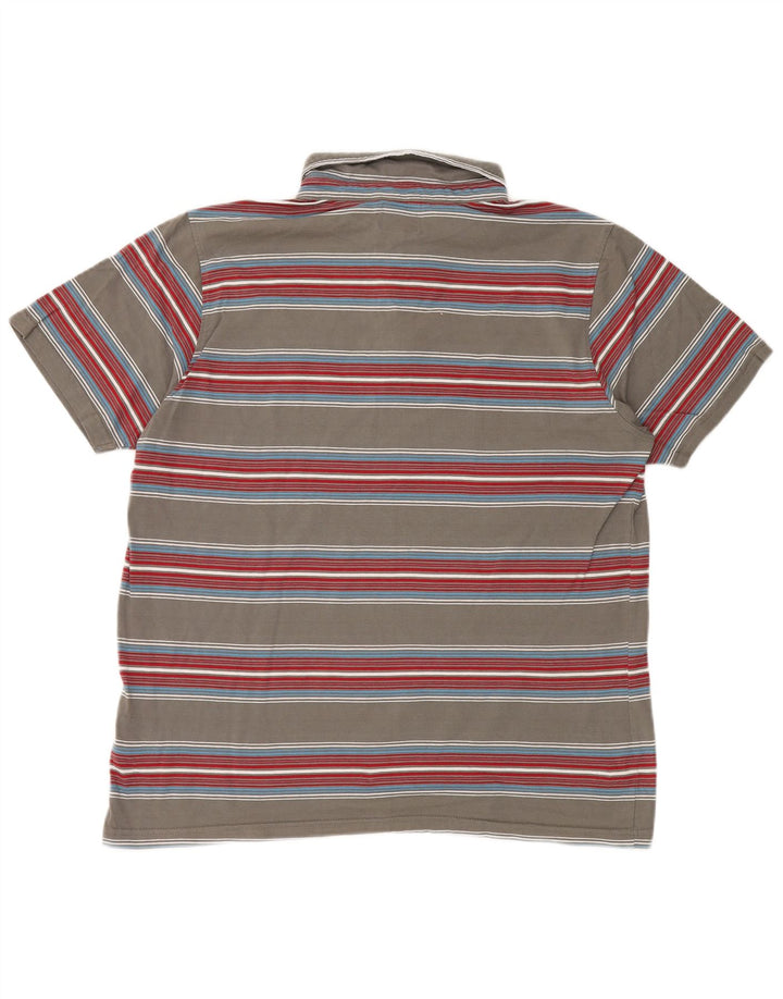 Animal Herre poloshirt Stor grå stribet bomuld