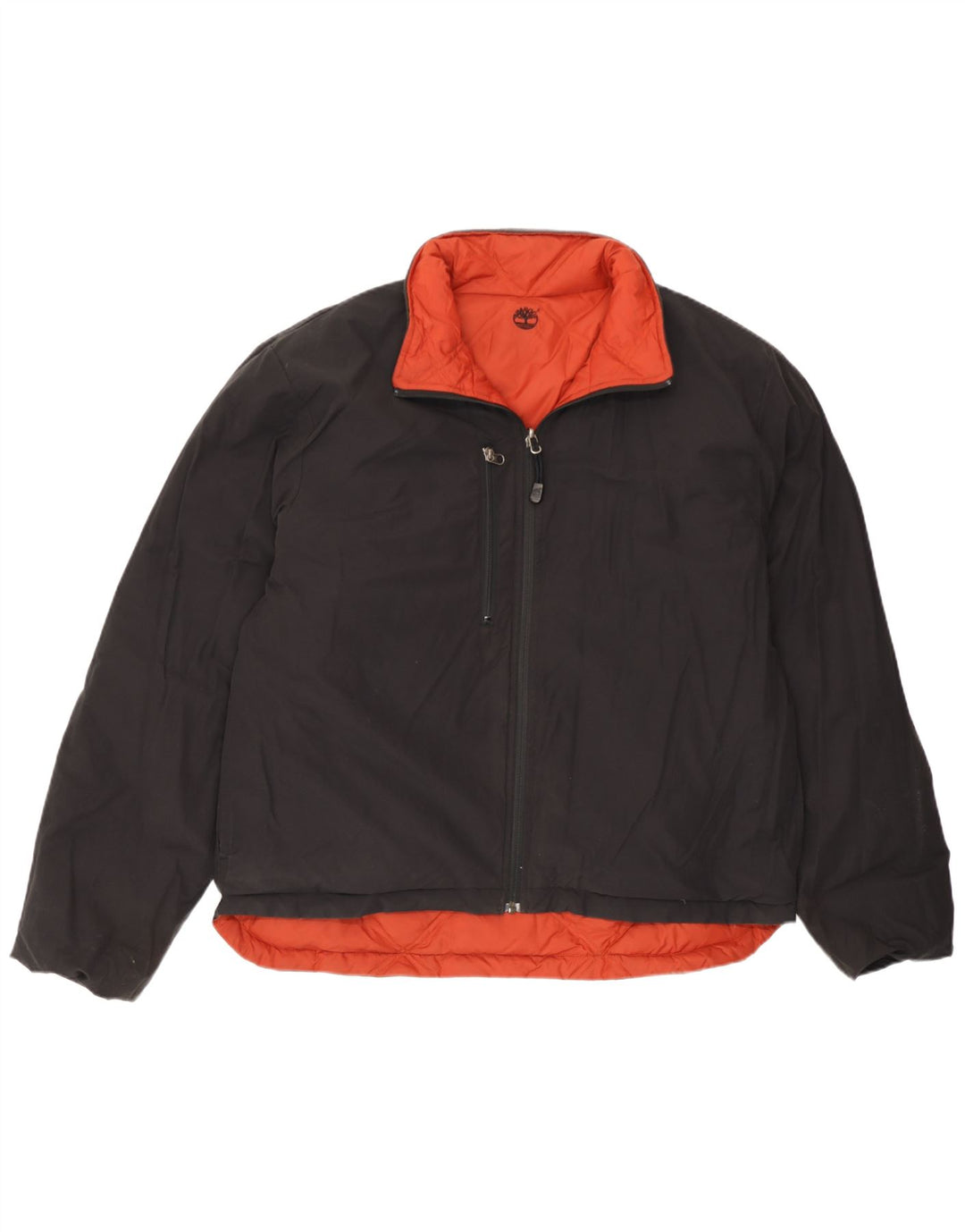 Timberland Herre Vendbar Polstret Jakke UK 40 Stor Orange Nylon