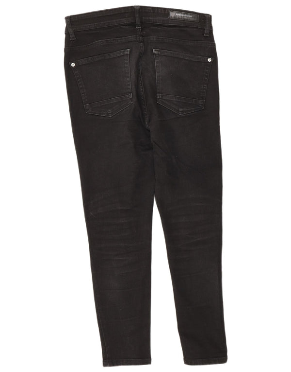 Zara Mens Cropped Skinny Jeans EU 40 Medium W31 L25 Sort Bomuld