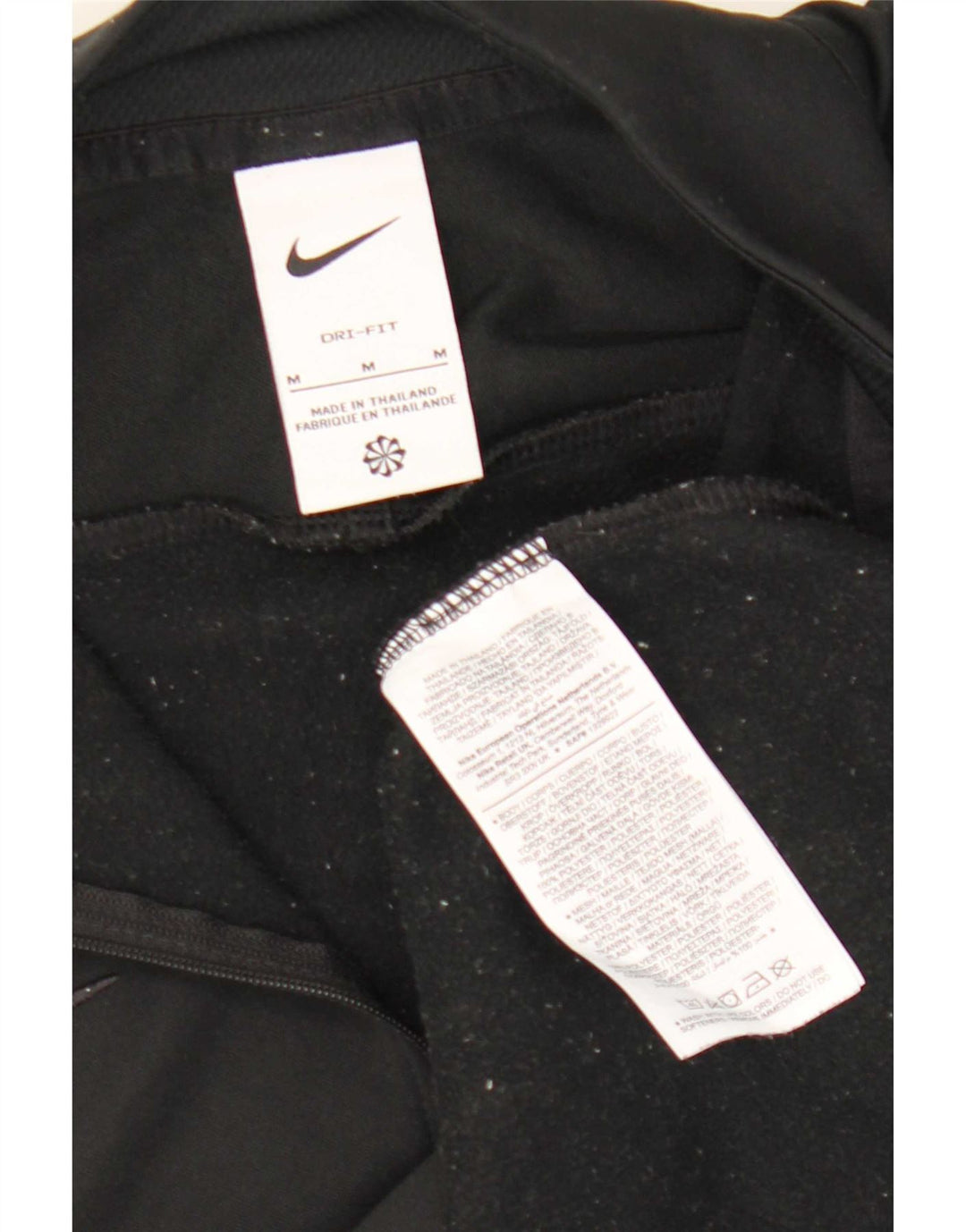 Nike Herre Dri Fit Pullover med lynlås-hals Træningsdragt Top Medium Sort Polyester