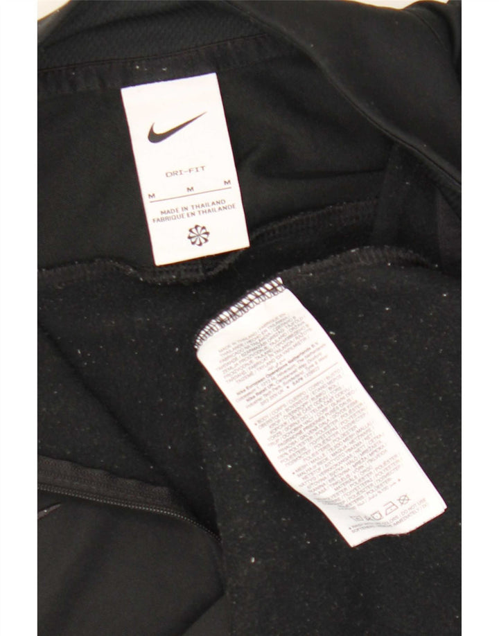 Nike Herre Dri Fit Pullover med lynlås-hals Træningsdragt Top Medium Sort Polyester