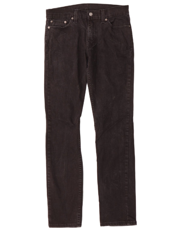 Levi's Herre 511 Slim Jeans W29 L32 Sort Bomuld