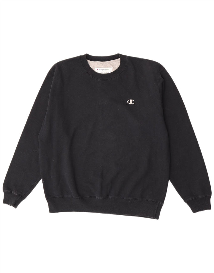 Champion Herre Sweatshirt Jumper Large Sort Bomuld