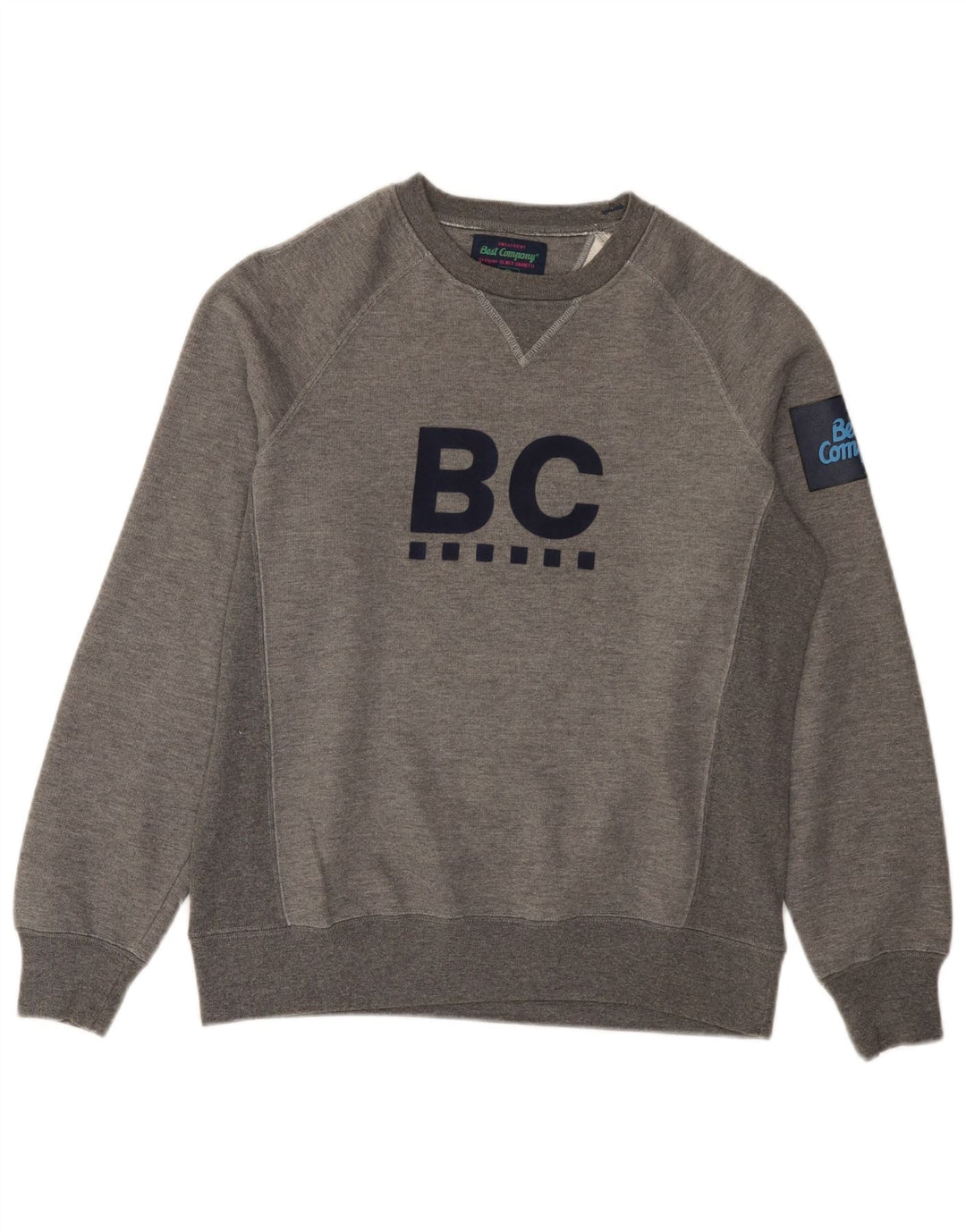 Bedste Firma Herre Grafisk Sweatshirt Jumper Lille Grå Flecked