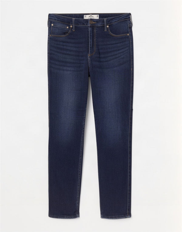 Hollister Womens Curvy High Waist Jeans US 11 Large W30 L28 Navy Blue