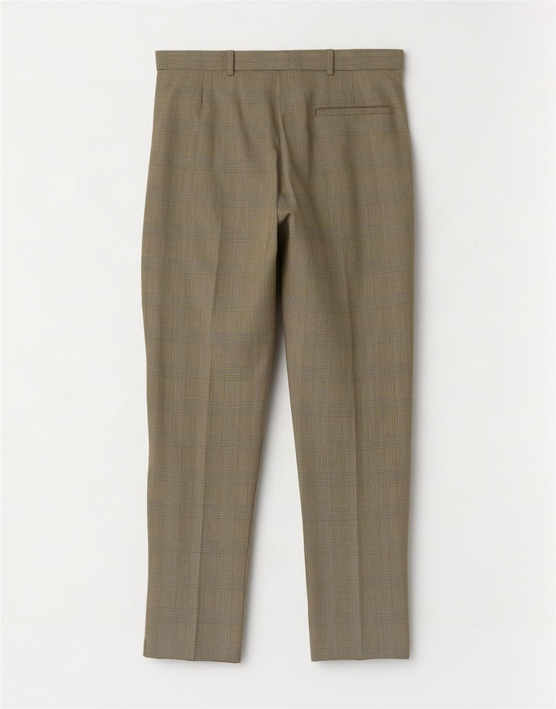 Marks & Spencer Herre lige jakkesætsbukser W36 L29 Beige ternet uld