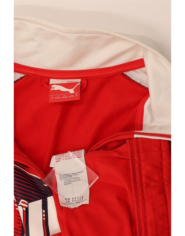 PUMA Herre grafisk træningsdragt Topjakke Lille Rød Colourblock Polyester