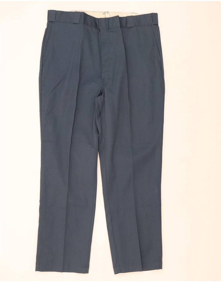 Dickies Lige Chinobukser til mænd W42 L32 Blå polyester
