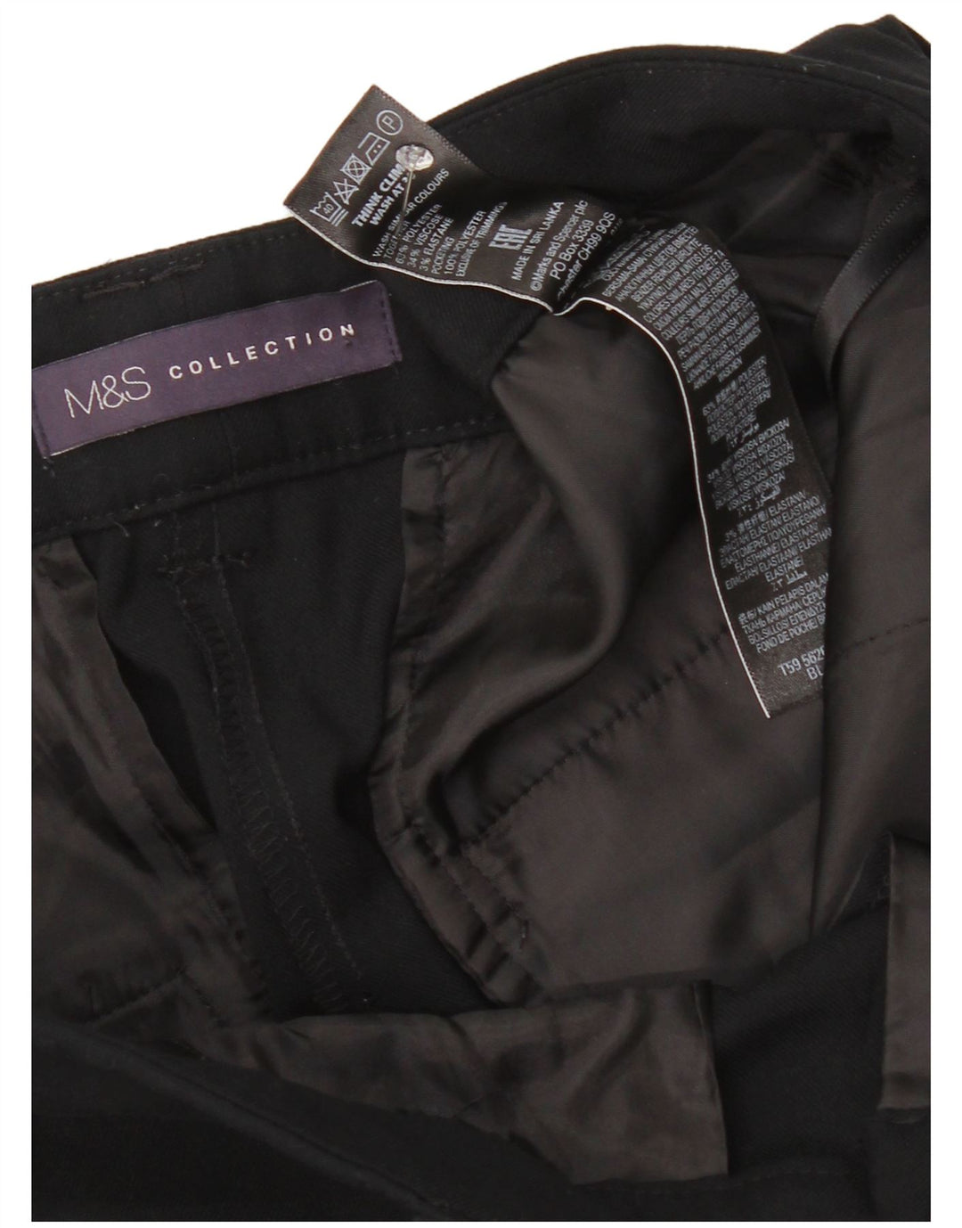 Marks & Spencer Chinobukser til kvinder UK 12 Medium W34 L29 Sort