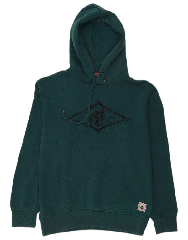 Bear Herre Grafisk Hoodie Jumper XL Grøn Bomuld