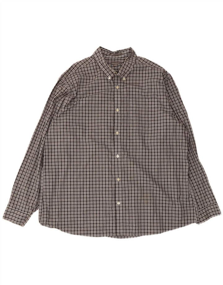 Eddie Bauer Herre Relaxed Fit skjorte 2XL sort ternet bomuld