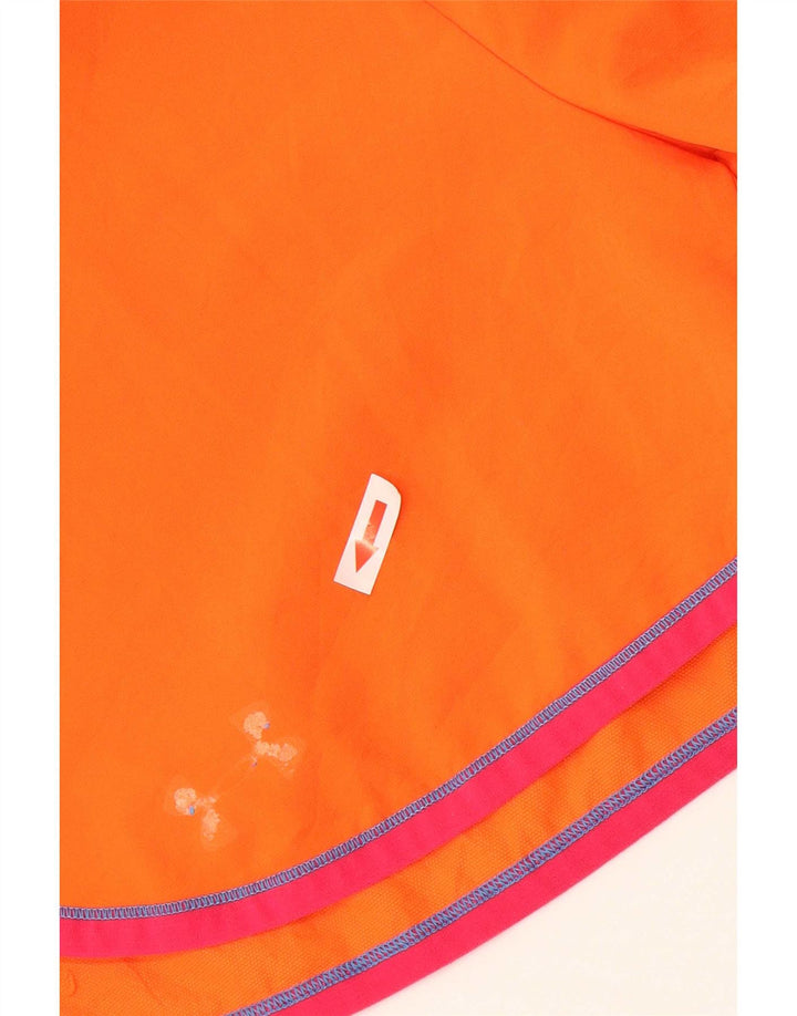 Under Armour Dame Sports Shorts UK 8 Small Orange Stribet Polyester