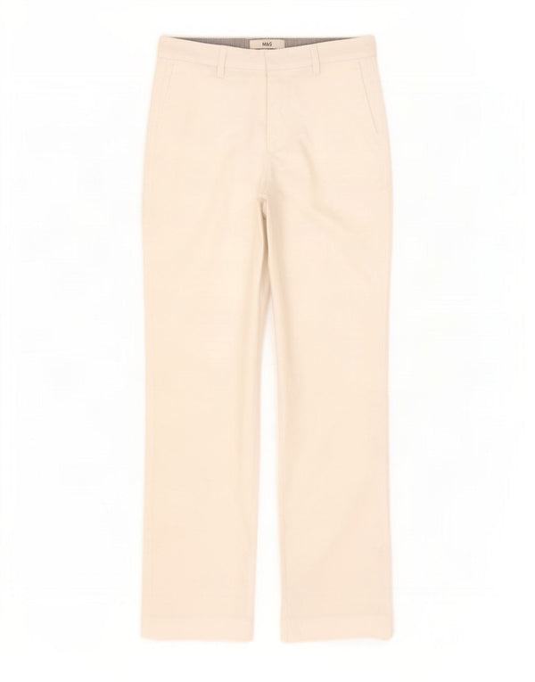 Marks & Spencer Lige Chinobukser til kvinder UK 10 Small W30 L31 White