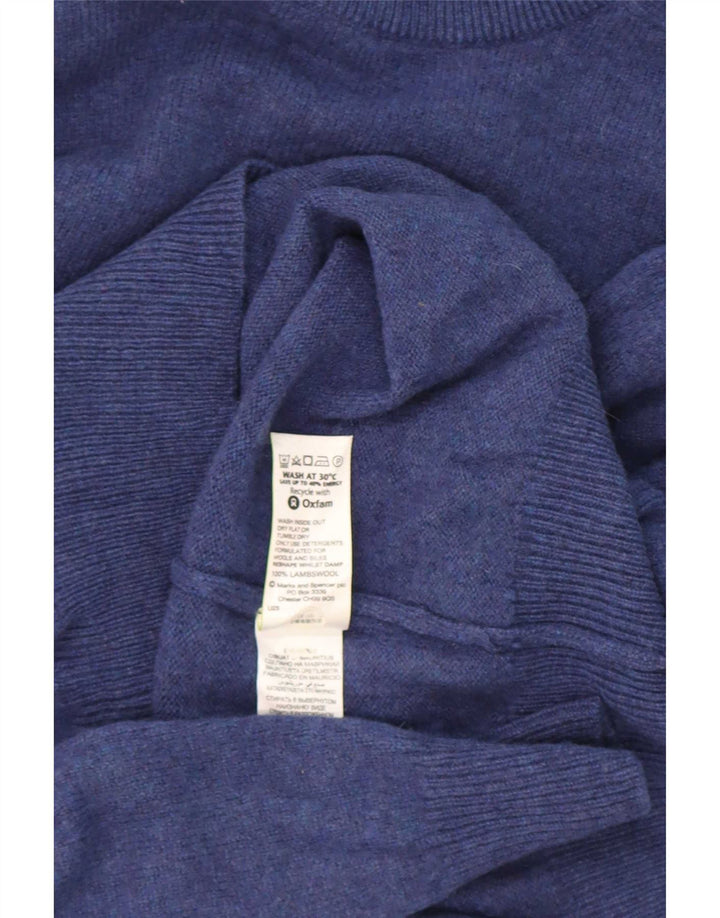 Marks & Spencer Herre Blue Harbor Crew Neck Jumper Sweater Medium lammeuld