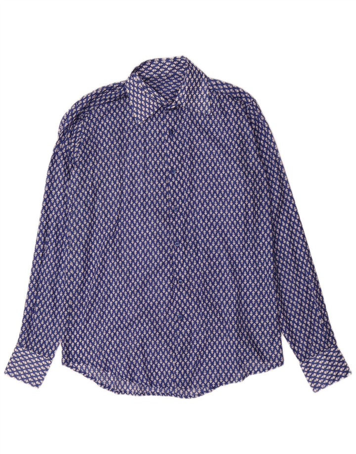 Vintage herreskjorte Medium Blue Floral