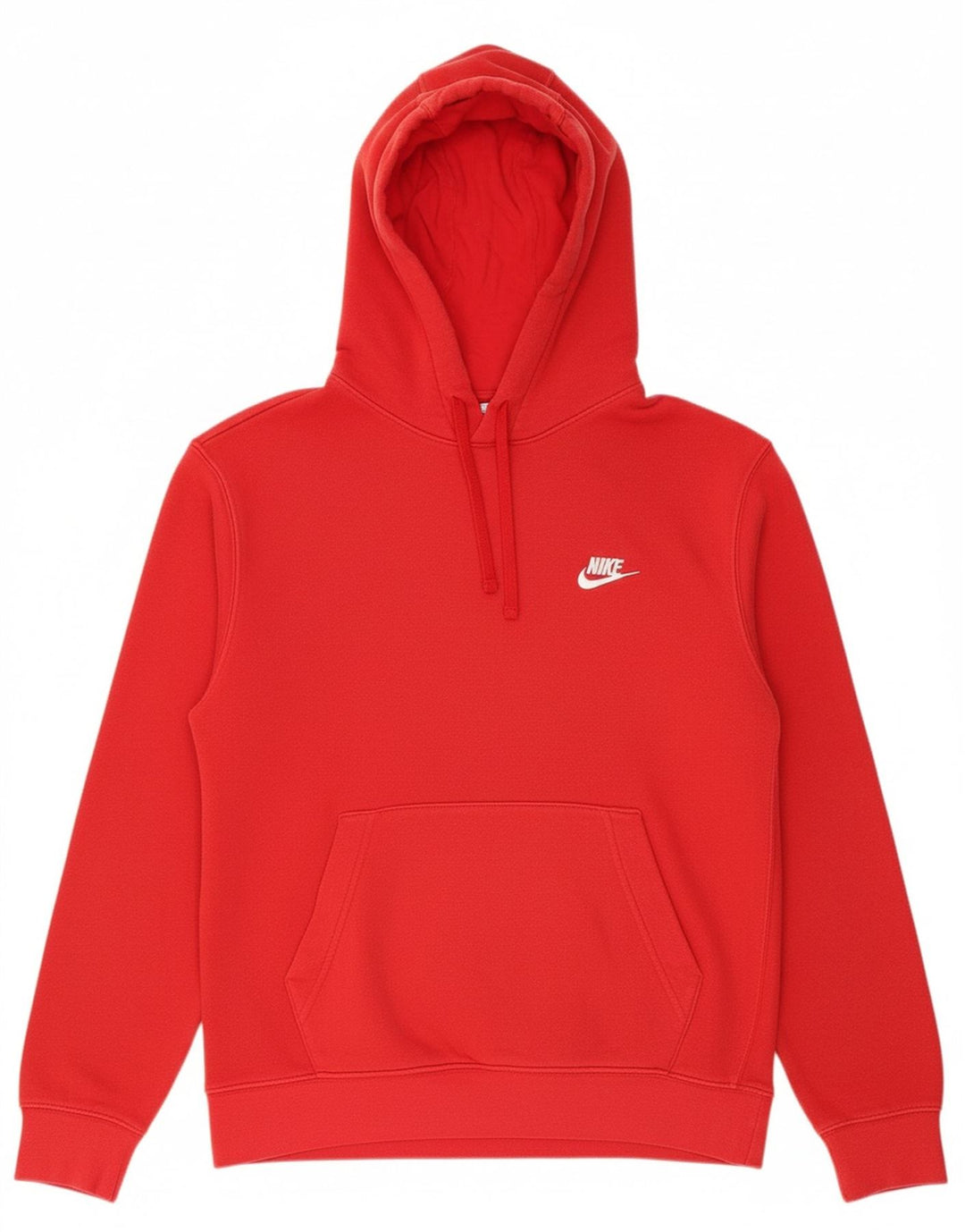 NIKE Mens Hoodie Jumper Small Red Cotton