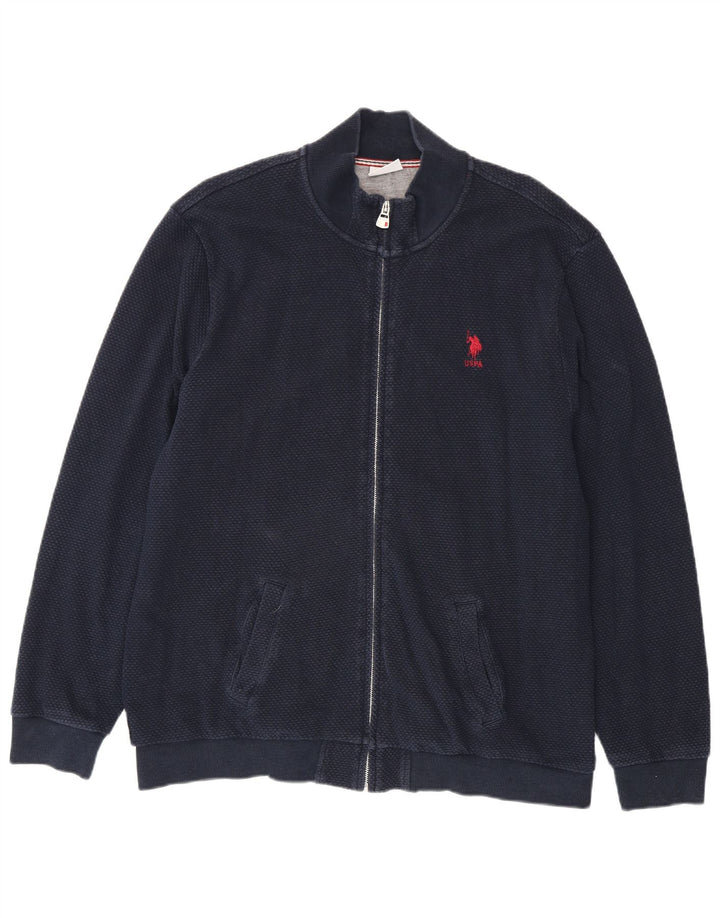 U.S. Polo Assn. Træningsdragt topjakke til mænd 2XL marineblå
