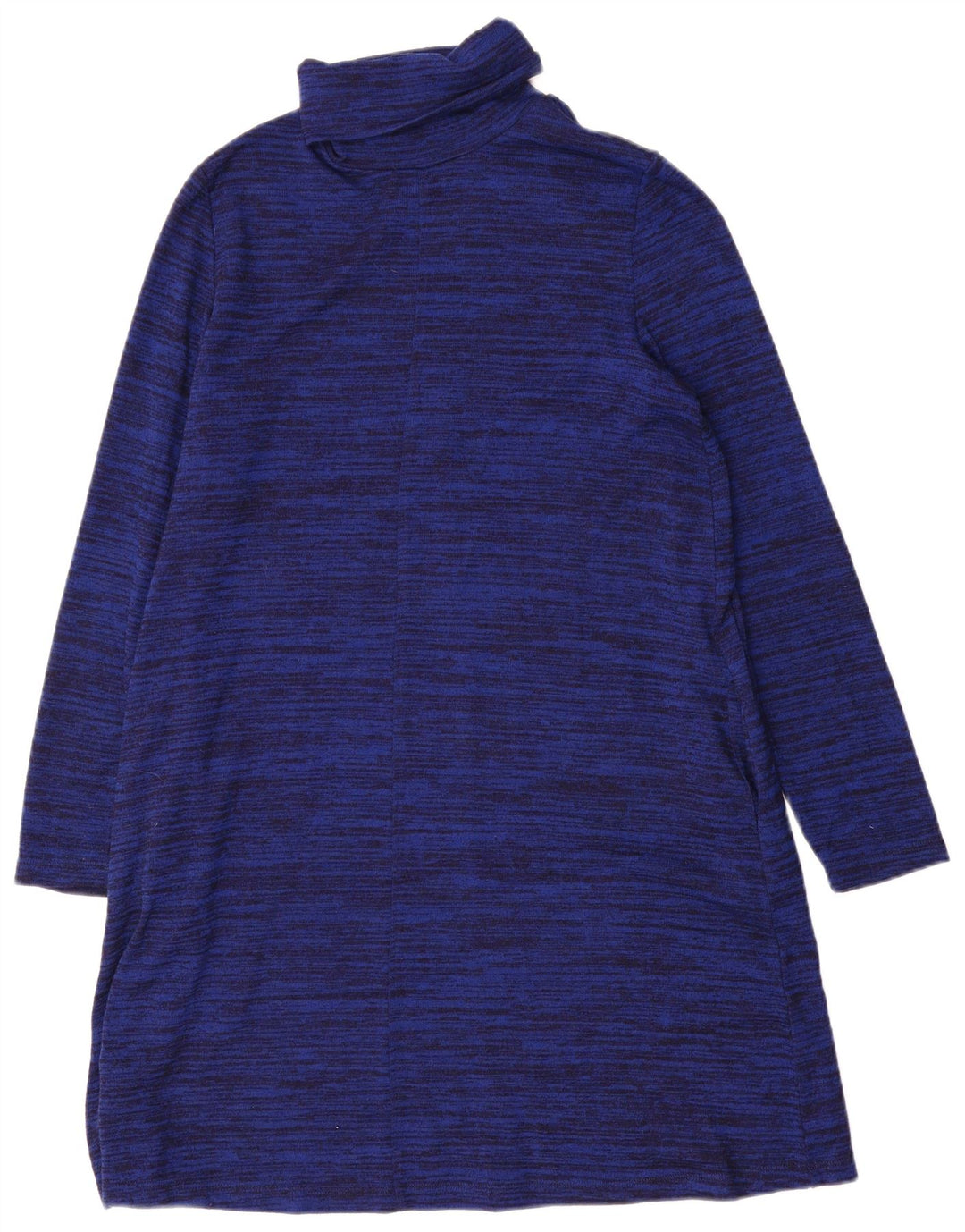 Marks & Spencer Dame Jumper Dress UK 14 Large Navy Blue Flecked Polyester