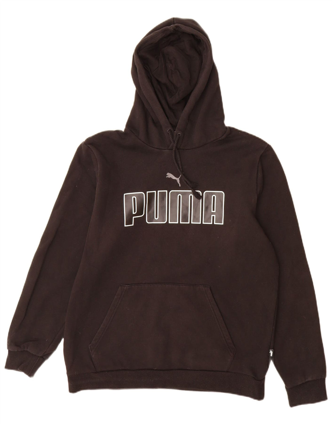 Puma Grafisk hættetrøje til mænd mellem sort bomuld