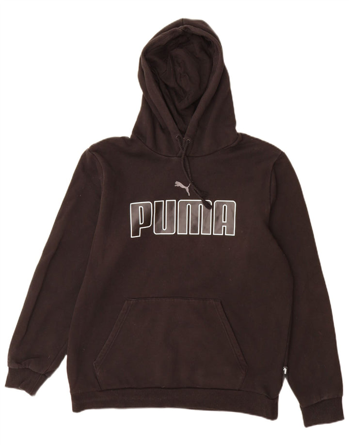 Puma Grafisk hættetrøje til mænd mellem sort bomuld