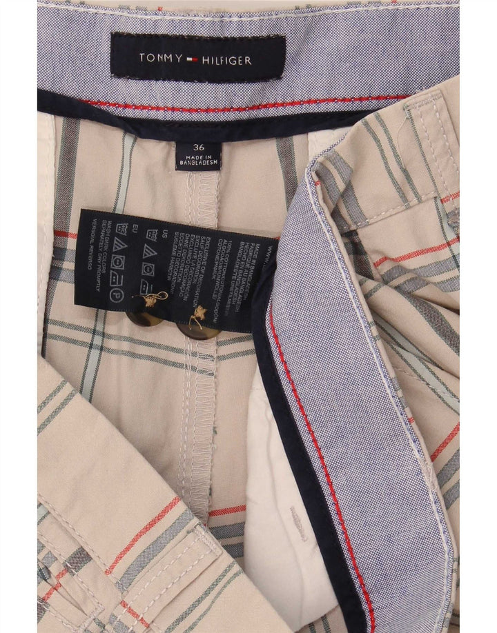 Tommy Hilfiger Herre Chino Shorts W36 Large Off White Ternet bomuld