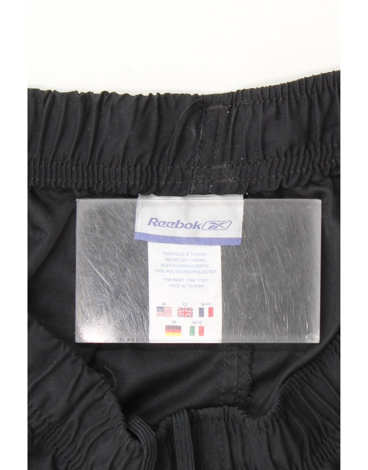 REEBOK Womens Tracksuit Trousers UK 12 Medium Black Polyester