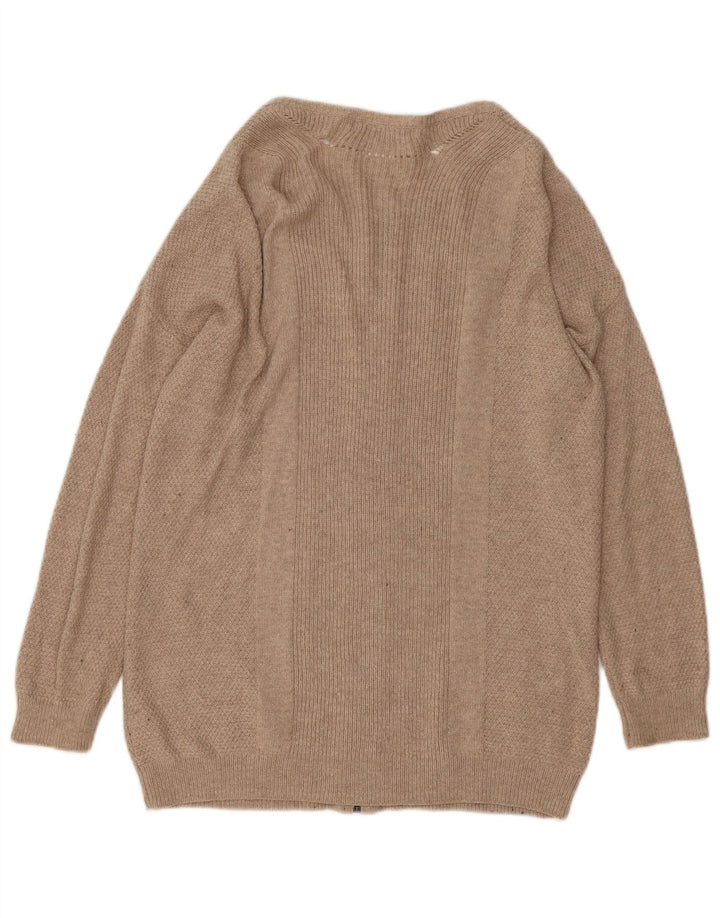 Marks & Spencer Dame Oversized Longline Cardigan Sweater UK 8 Small Beige