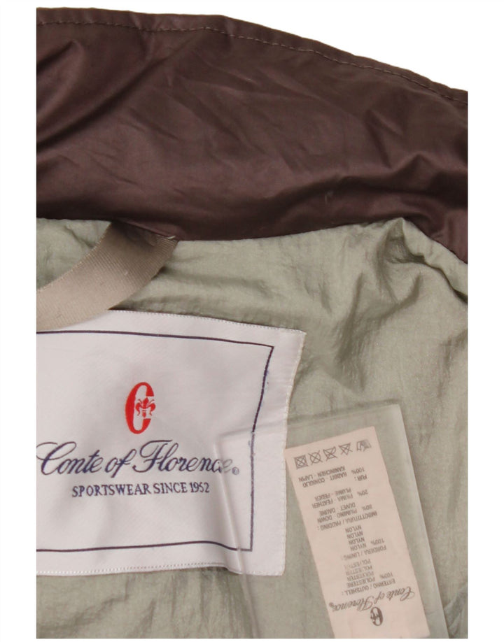CONTE OF FLORENCE Polstret jakke til kvinder UK 14 Medium Brun Polyester