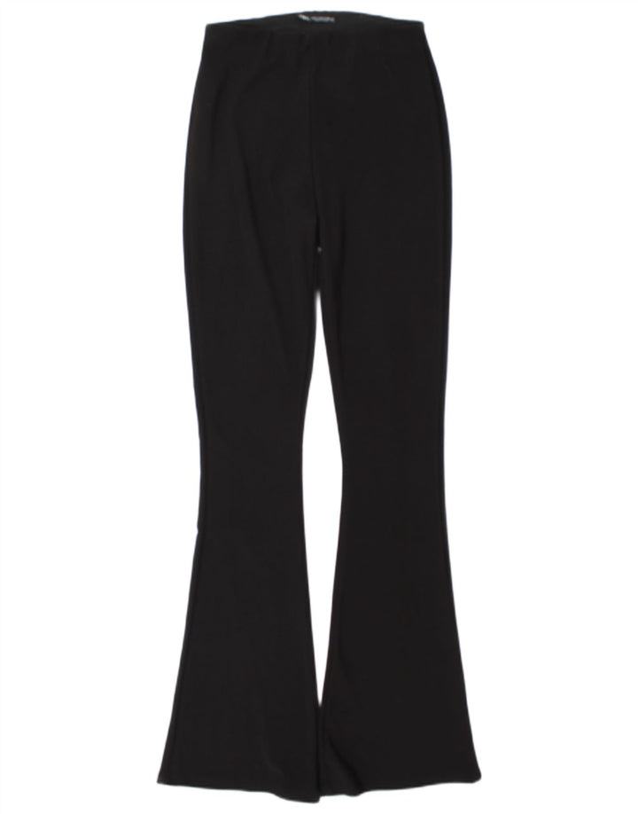 Zara Dame Flare Leggings UK 14 Medium Sort Polyester