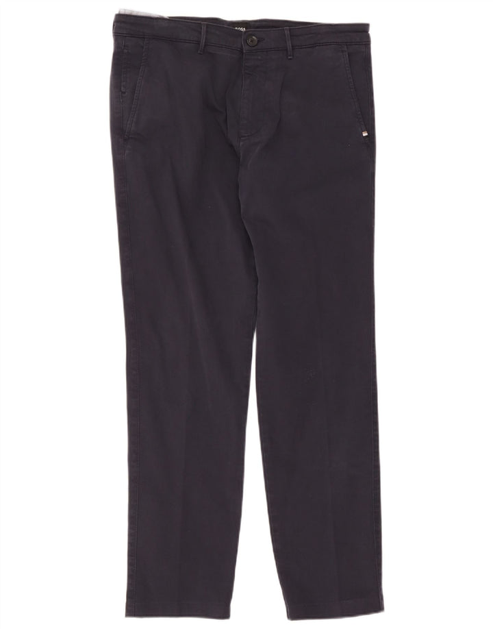 Hugo Boss Herre Lige Chino Bukser IT 48 Medium W32 L29 Marineblå