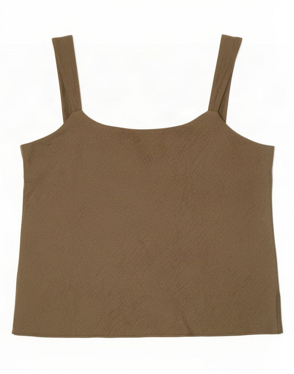 Gina Bacconi Dame Cami Top UK 16 Large Khaki Viscose
