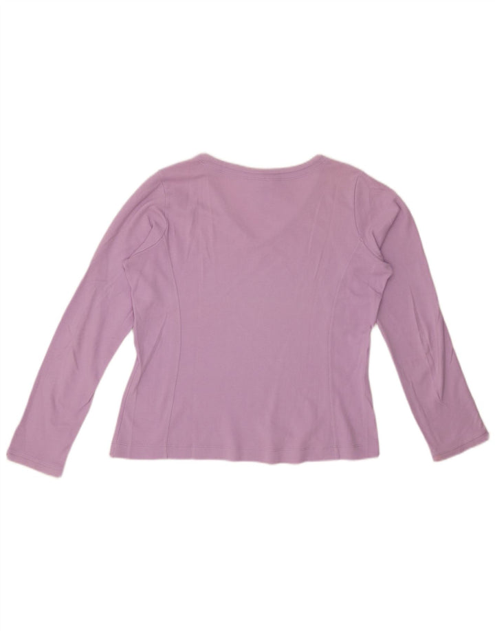 CHAMPION Dame Easy Fit Top Langærmet UK 14 Medium Lilla