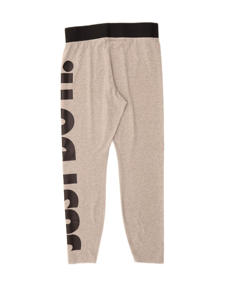 NIKE Grafiske Leggings til kvinder UK 16 Stort gråt bomuld