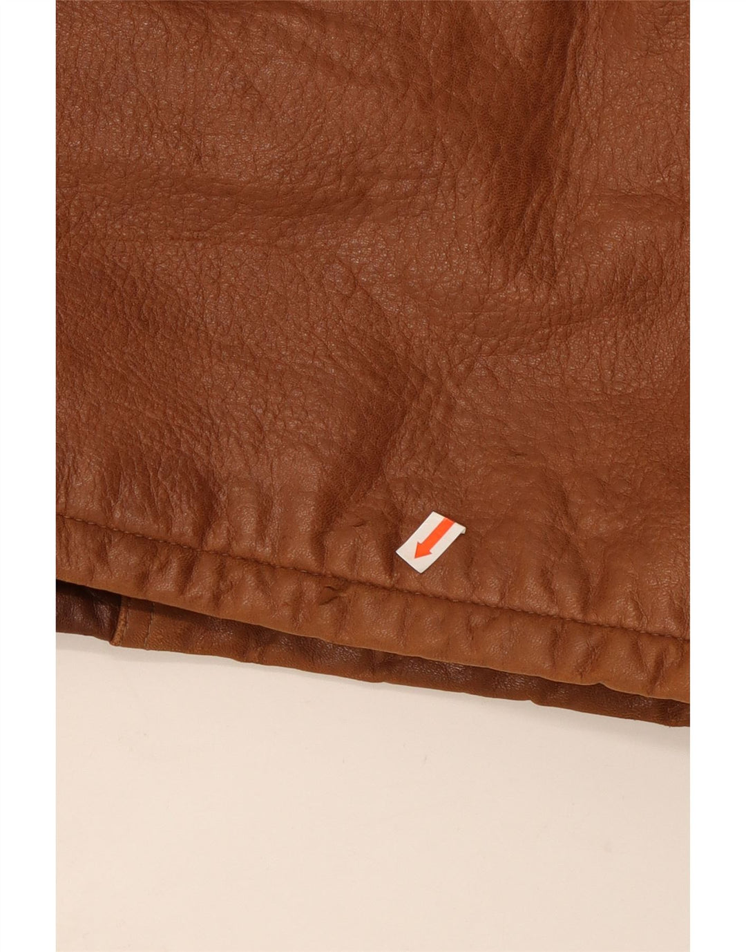 Vintage Herre Læderjakke IT 52 XL Brun Colourblock Læder